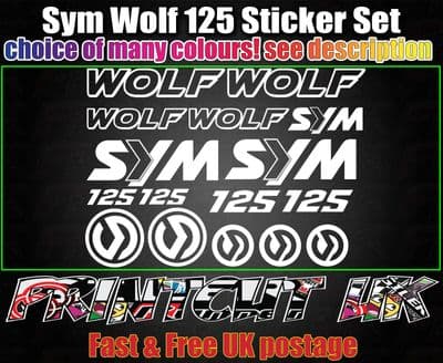 Sym Wolf 125 Decals Stickers