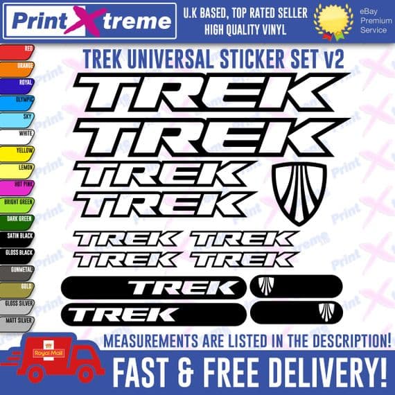 TREK BIKES Vinyl Decals Stickers Mountain Bike Cycling Bmx HIGH QUALITY V2