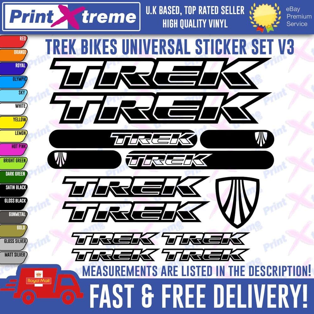TREK BIKES Vinyl Decals Stickers Mountain Bike Cycling Bmx HIGH QUALITY V3