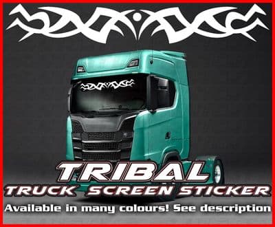 Tribal Pattern Lorry Truck Screen Sticker leyland, daf, man, scania