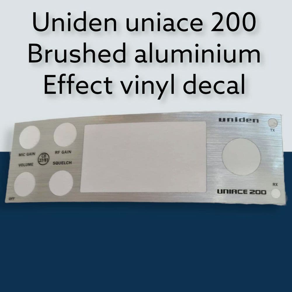 UNIDEN UNIACE 200 cb radio faceplate Decal Sticker bezel self adhesive