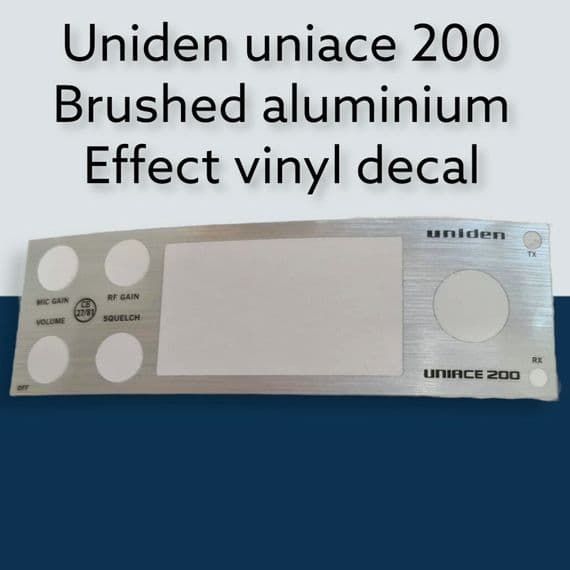 UNIDEN UNIACE 200 cb radio faceplate Decal Sticker bezel self adhesive