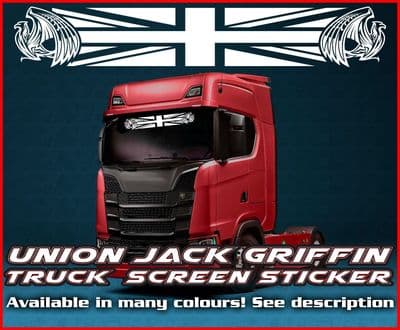 Union Jack Griffin Lorry Truck Screen Sticker