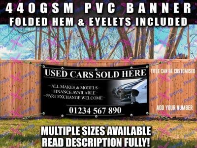 USED CAR SALES BANNER SIGN SIGNS Indoor Outdoor For Sale Motor Trade Dealer