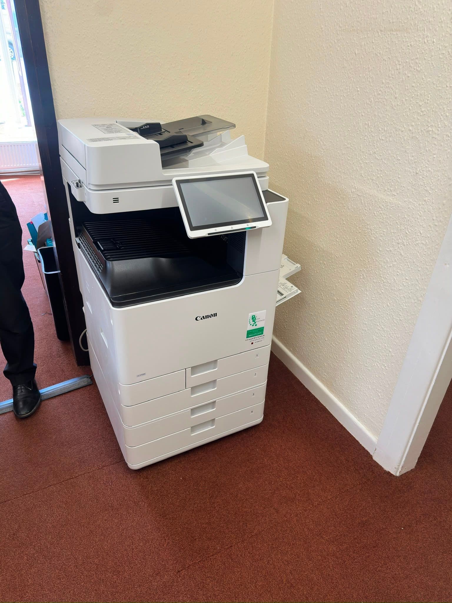 Successful Canon Photocopier Installation in Blackburn Delivers Faster Printing and Lower Costs