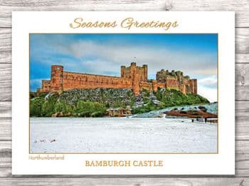 Bamburgh Castle Christmas Card
