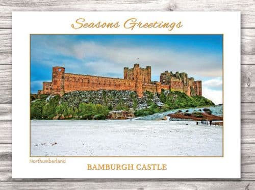 Bamburgh Castle Christmas Card