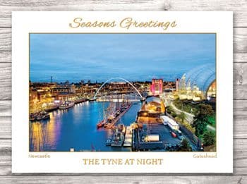 The Tyne at Night Christmas Card
