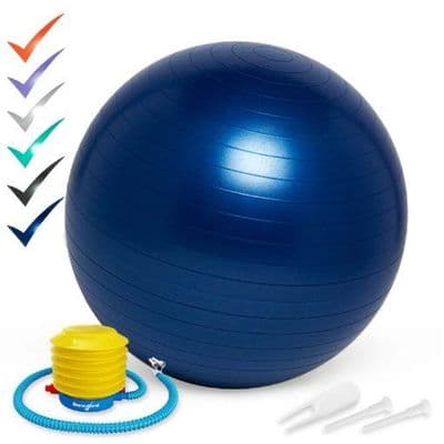 Balance Ball No-Roll Weighted Seat-Blue 45cm