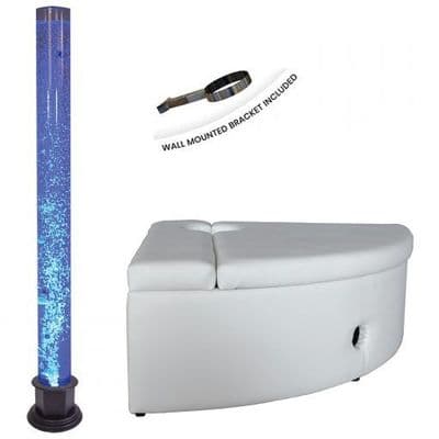 Bubble Sensory Light Tube 180cm & corner Padded Surround Seat Plinth Sensory Kit/Set