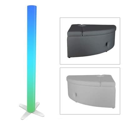 Corner Waterless Tube Kit (Incl. Large Tube, White/Grey Padded Surround & Bracket)