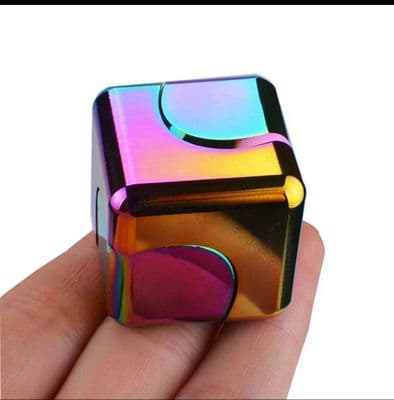 Cube metal fidget spinner