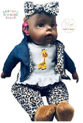 Deaf doll with HA & CI