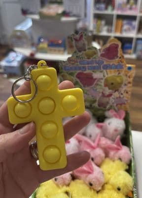 Easter Cross Pop It Key Ring