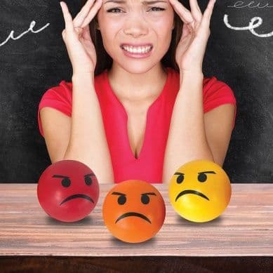 Emoticon Set of 3 stress balls