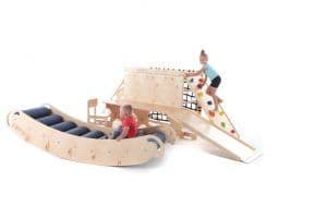Extended Wooden Therapeutic Sensory Climb System Set Slide