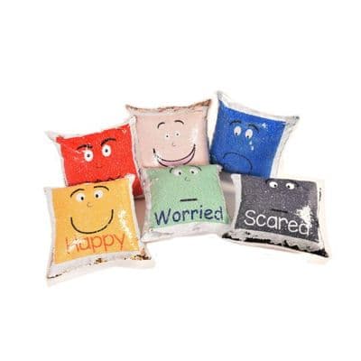 Hide and Reveal Sequin Emotions Cushions  (Set of 6)