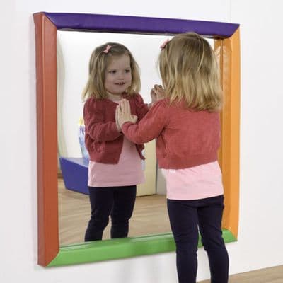 Sensory Mirror With Soft Frame - Multi Colour
