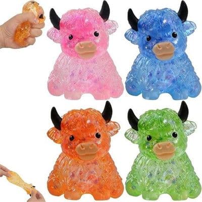 Sparkly Highland Cow Squeeze Toy with Sugar Maltose
