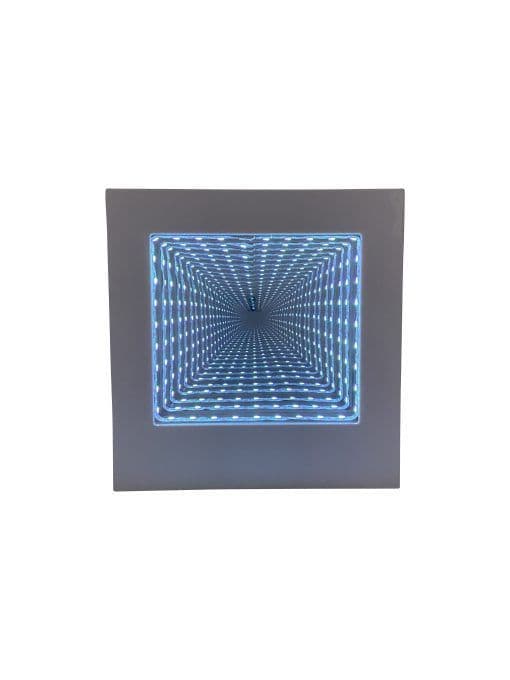 Square Tunnel Infinity Mirror Light Colour Changing 22cm