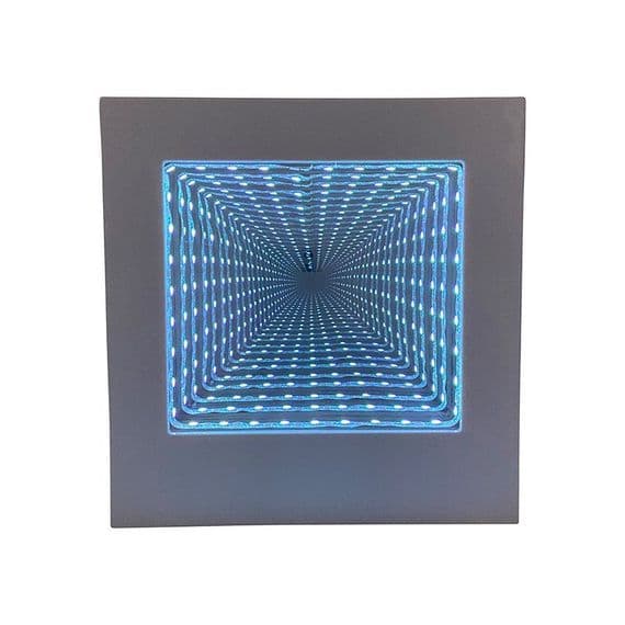 Square Tunnel Infinity Mirror Light Colour Changing 22cm