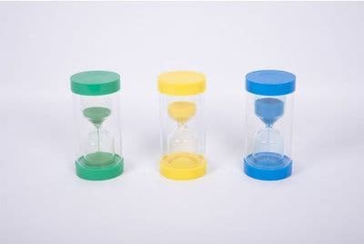 TickiT Colour Bright Sand Timers - Pk3 (1, 3, 5 Minute)