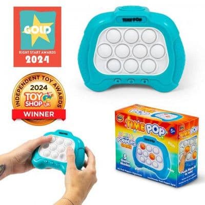 TIME POP LIGHT UP PUSH POPPER GAME BLUE