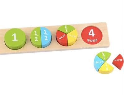 Wooden Fractions Board