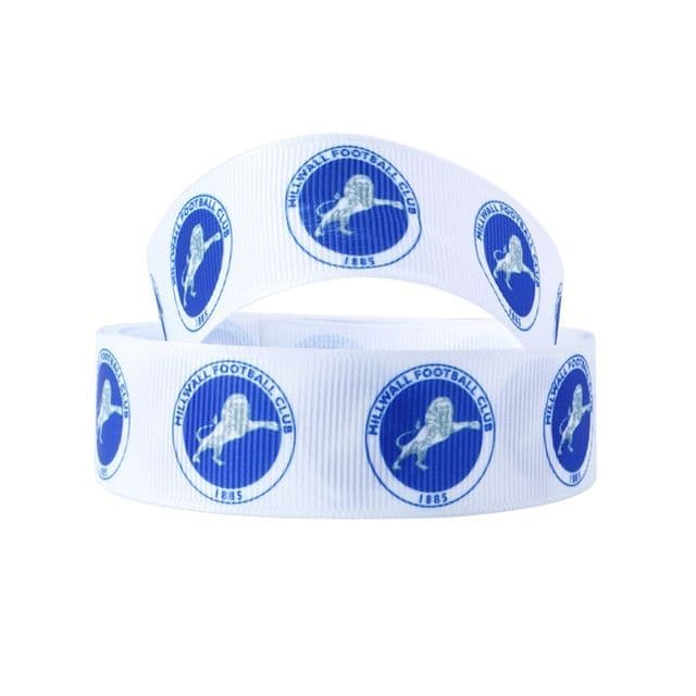 1 METRE MILLWALL FOOTBALL RIBBON SIZE INCH HAIR BOWS HEADBANDS BIRTHDAY ...