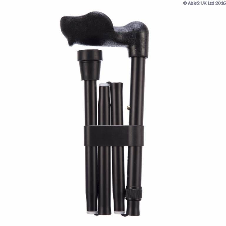 Able Arthritic Palm Grip Folding Walking Stick L/H