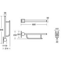 Armitage Shanks Hinged Support Arm