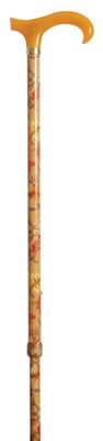 Classic Canes Fabric-Wrapped Derby Cane - Autumn Leaves