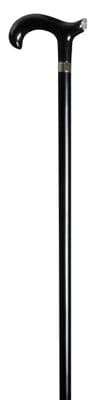 Classic Canes Gents Black Derby Cane With Swarovski Element