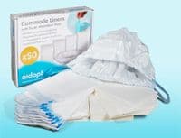 Commode Liners With Absorbent Pads - Box Of 50