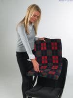 Harley 2-Way Sculptured Support Cushion - Blue Check
