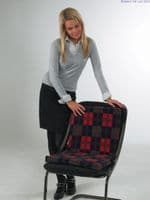 Harley 2-Way Sculptured Support Cushion - Blue Check