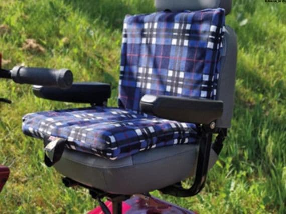 Harley 2-Way Sculptured Support Cushion - Blue Check