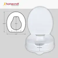 Homecraft Savanah Raised Toilet Seat With Lid - 4