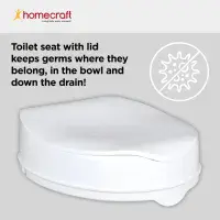 Homecraft Savanah Raised Toilet Seat With Lid - 4