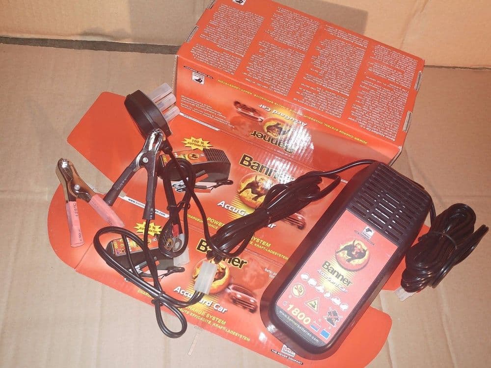 Banner Accugard car battery charger 1 8A 12v