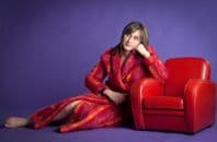 SALE 100% Wool Pyrenean Wrap Style Gown Isabelle in Flame