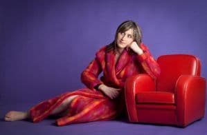 SALE 100% Wool Pyrenean Wrap Style Gown Isabelle in Flame