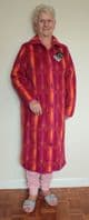 SALE Shorter Length Monique Pyrenean Wool Dressing Gown In Flame