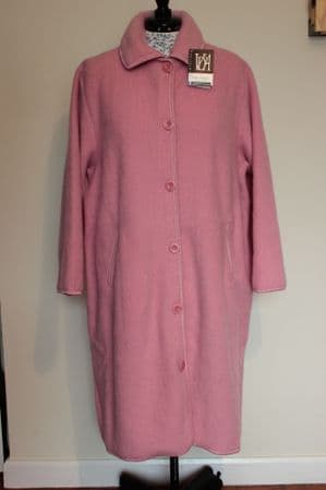 SALE Shorter Length Monique Pyrenean Wool Dressing Gown In Pink