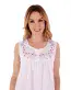 Slenderella 100% Cotton Sleeveless Nightdress White