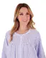 Slenderella Seersucker Zipped Midi Housecoat With Cotton