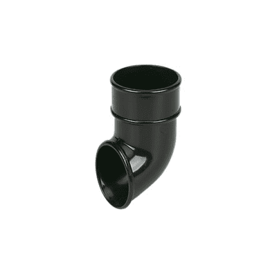 68mm downpipe shoe round black