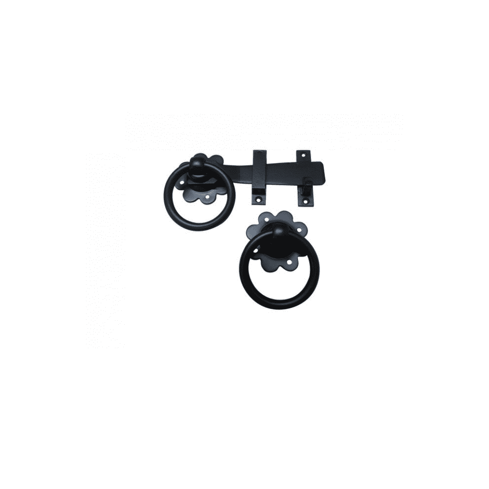Gate latch ring black 150mm