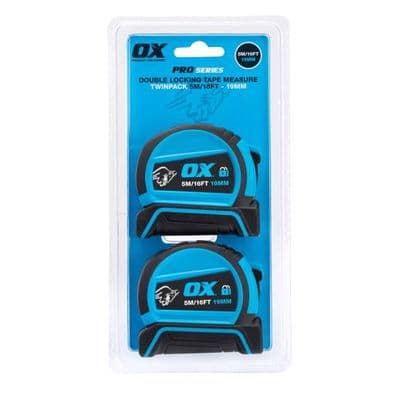 OX Pro Dual Auto Lock Tape Twinpack - 5m / 16ft