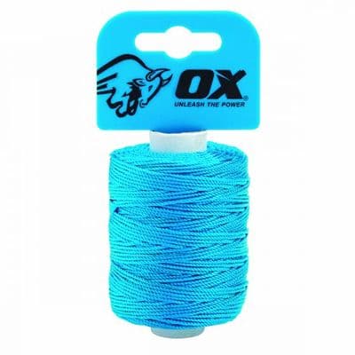 OX Pro Nylon High Vis Builders Line 105m / 350ft - Cyan
